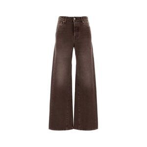 Our Legacy Women Brown Denim Wide-Leg Jeans